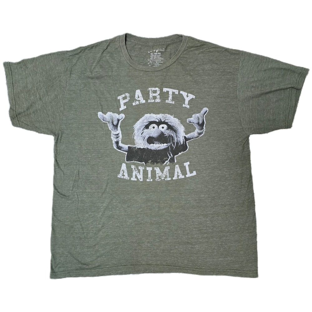 Muppets Animal Party Animal T Shirt Mens‎ XL Heathered Green Mad Engine (R)